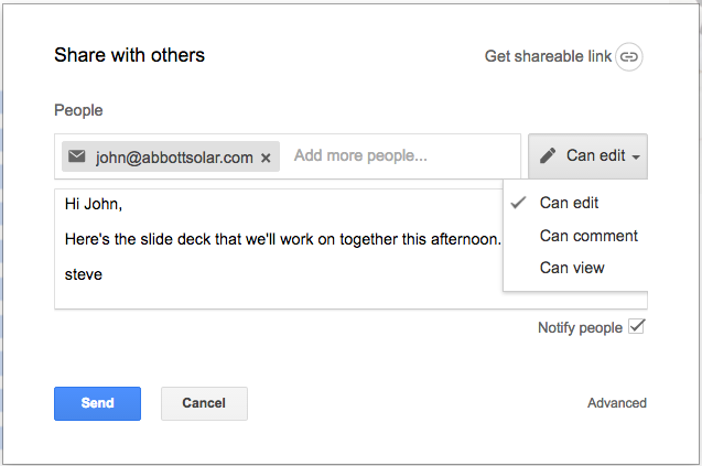 Share Google Slides Deck
