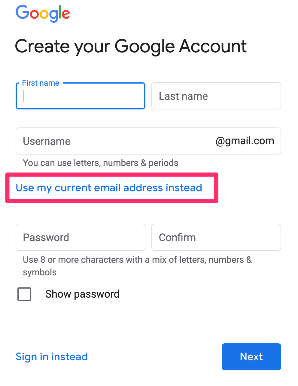How To Create a Google Account Without Gmail - Lexnet